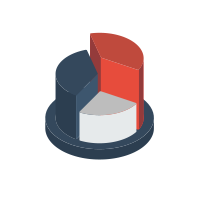 3D icon of a pie chart