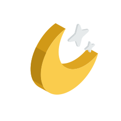 Icon of a moon and star